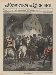 De Ridders van de Nacht vallen een huis van Italiaanse arbeiders aan in Virginia door Achille Beltrame